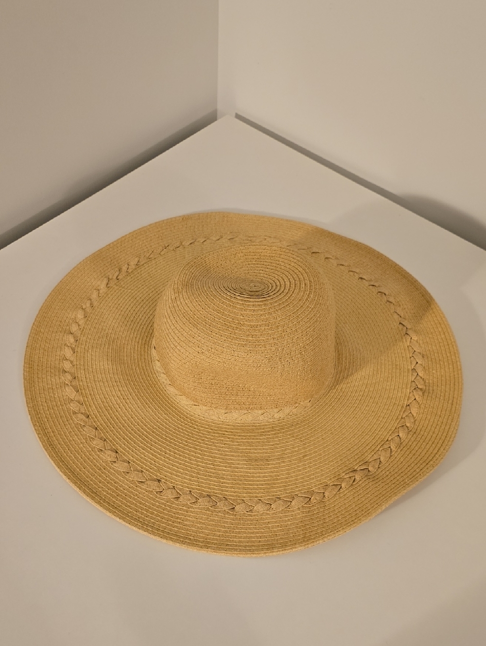 Cost Plus World Market Natural Straw Wide-Brim Sun Hat